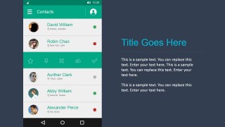 PowerPoint Prototype of Android Materials Conacts List