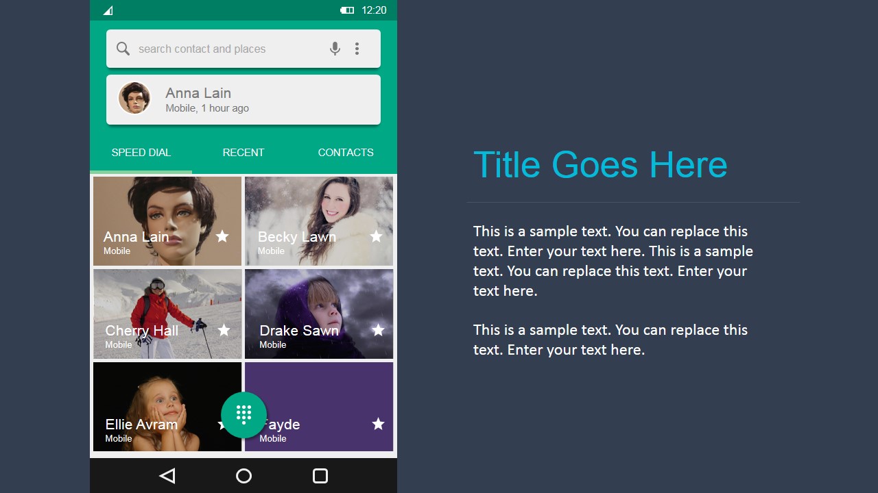 Search Contacts Ui Widgets For Powerpoint Slidemodel