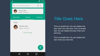PowerPoint UI Design of Android Contact Description Screen