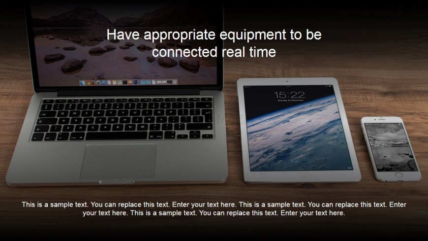 PowerPoint Background with Digital Widgets