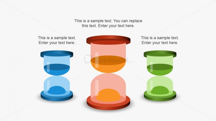 3D Sand Clock Illustrations for PowerPoint