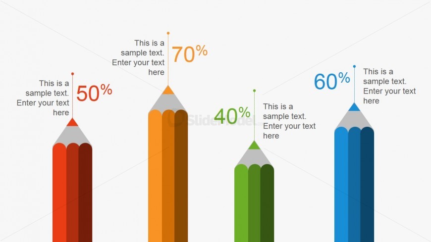 Creative Pencil Metaphor Bar Chart for 
