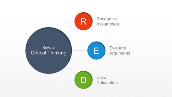 Keys to Critical Thinking Bubble Diagram Slides