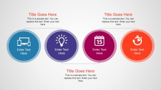 Simple Process Flow with 4 Steps for PowerPoint