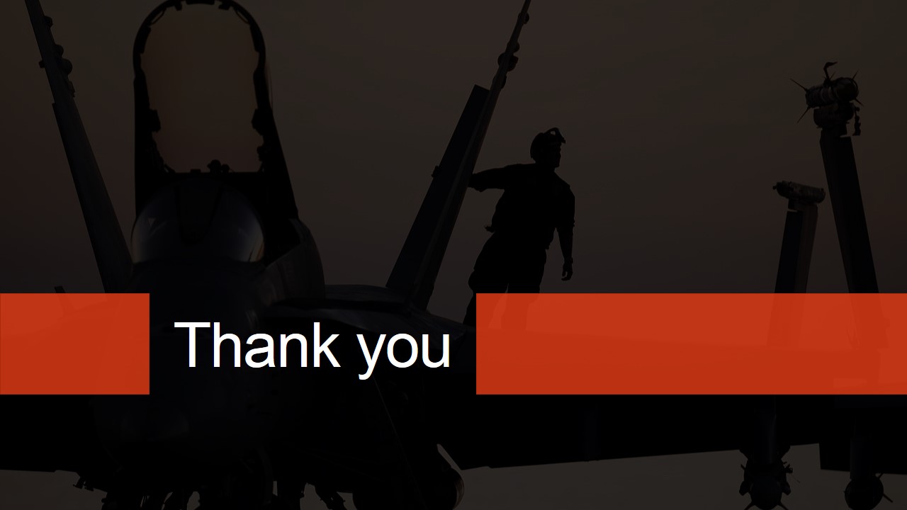 Military Theme Thank You Page For Powerpoint Slidemodel