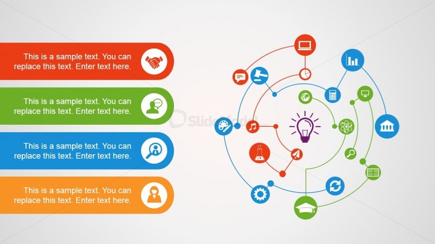 Startup Radial Illustration & Connected Ideas