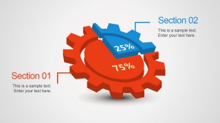 3D Gear Pie Chart Design