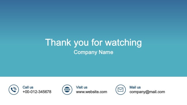 Gradient Thank you Page for PowerPoint