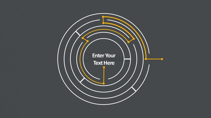 Creative Maze Diagrams In Gey Slides