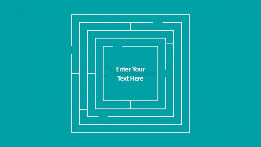 Maze Pathway Business Template Slides