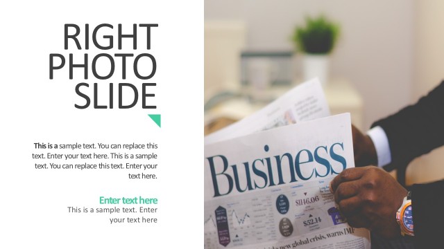 Right Photo Slide Template For PowerPoint