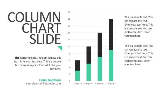 Column Chart Slide Design Presentation Template
