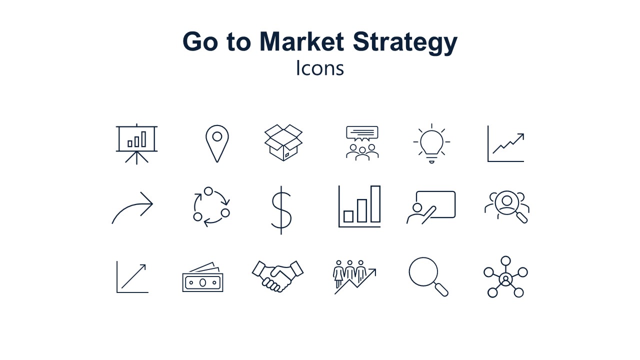 Icons Slide of Go to Market Strategy