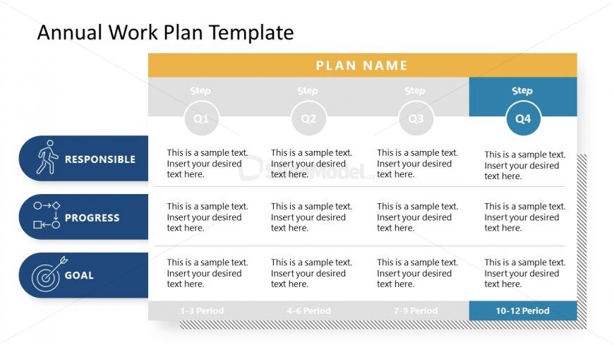 PowerPoint Template Slide for Quarter Four