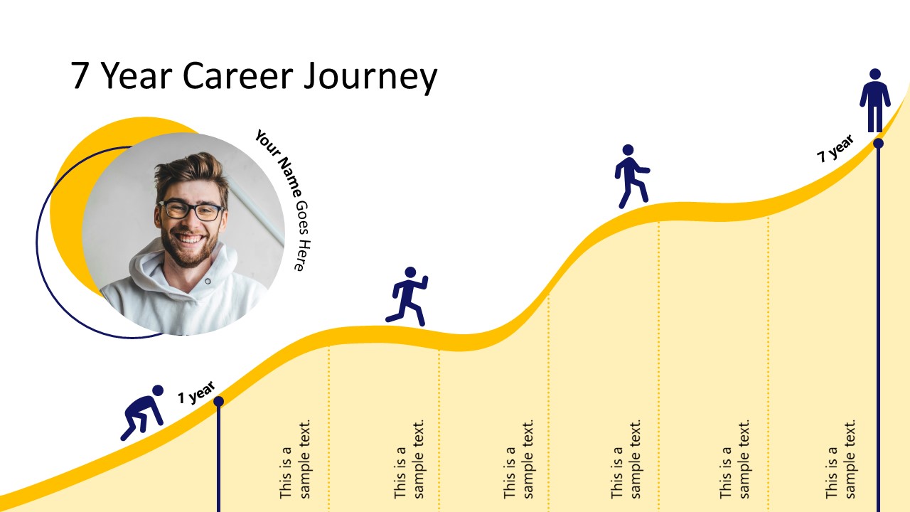 Mountain Timeline Slide for Career Journey SlideModel