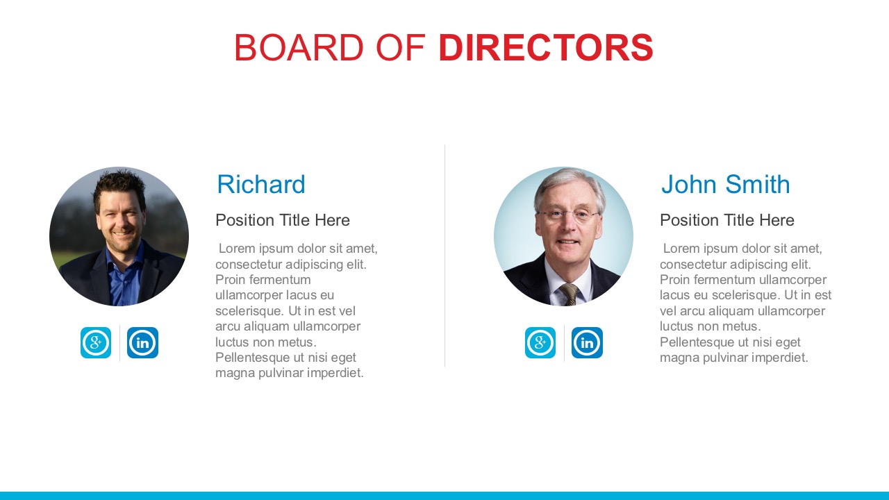 Company Board Of Directors PowerPoint Template - SlideModel Inside Ceo Report To Board Of Directors Template