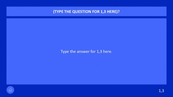 Classroom Jeopardy Game Template Slides