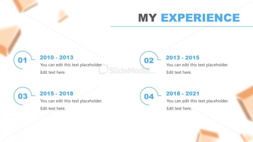 Slide of Experience in Resume PowerPoint Template 