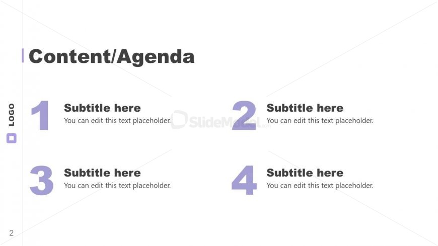 Simple Slide of Excellence Agenda