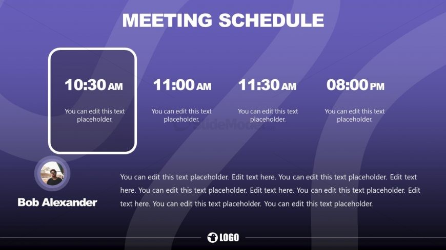 Slide of Schedule Planning for Meeting