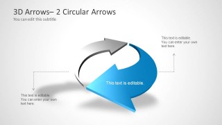 360 Arrows for PowerPoint - 2 Circular Arrows