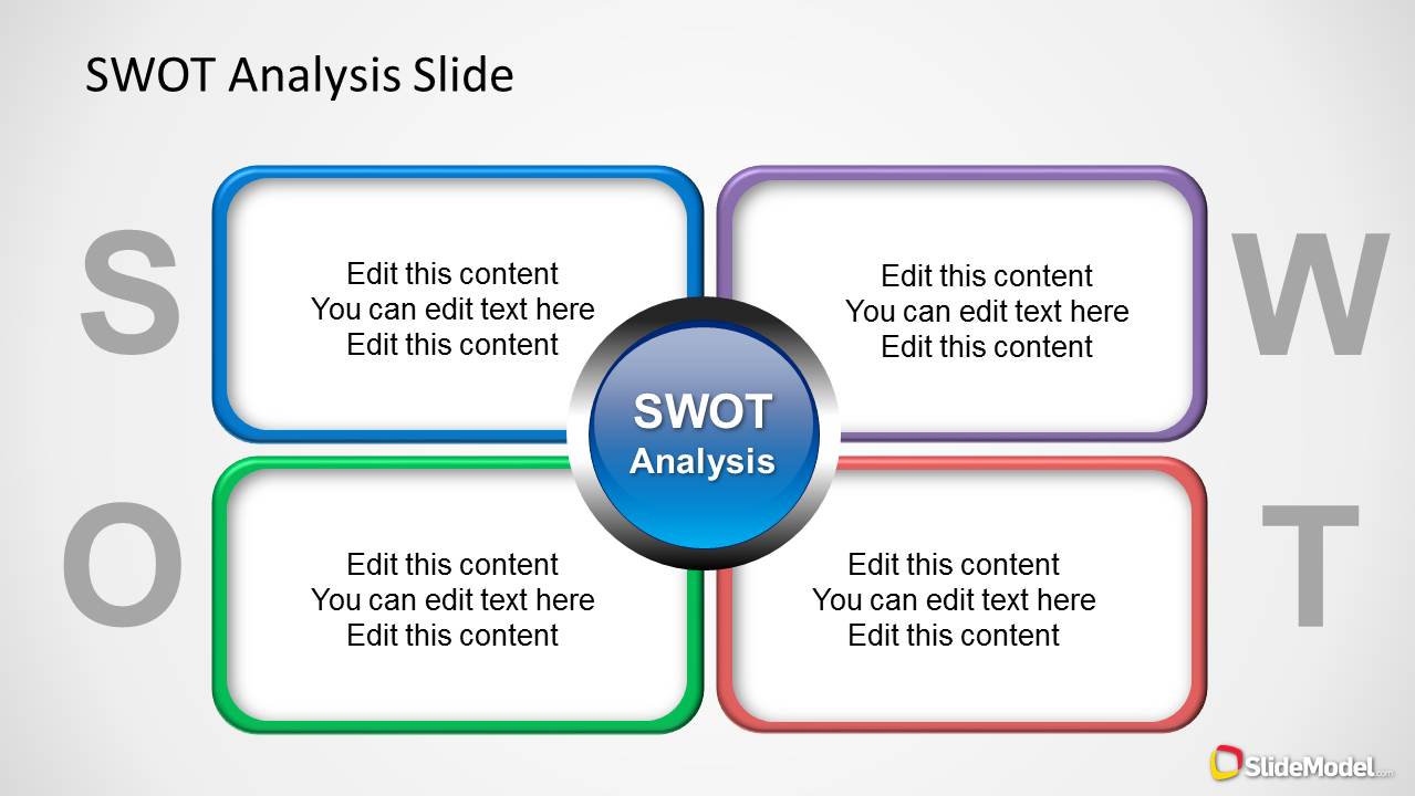 Colorful SWOT Analysis Diagram for PowerPoint - SlideModel