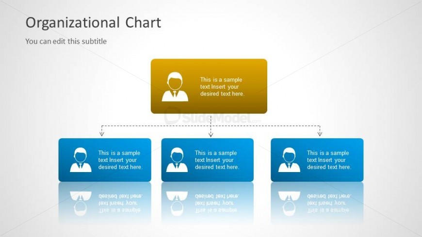 2 Level Org Chart Diagram for PowerPoint