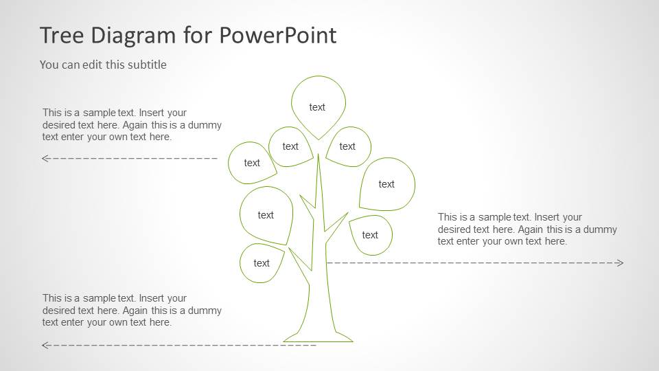 Tree Diagram Template for PowerPoint & Presentation Slide