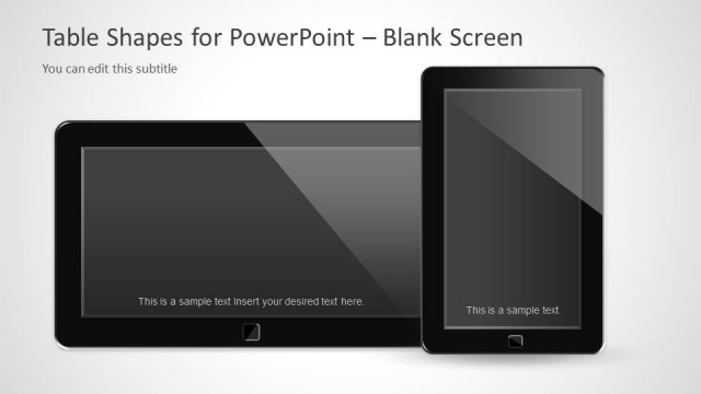 Blank Screen Tablets Slide Design for PowerPoint