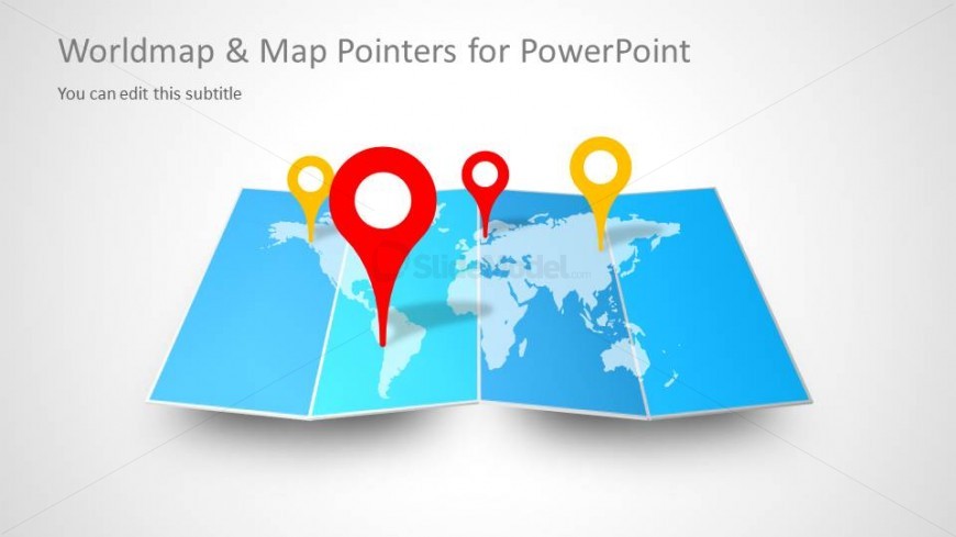 Map Pointer & World Map Vector for PowerPoint