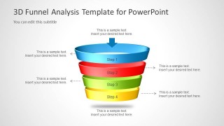 PPT Funnel Diagram with Four Steps