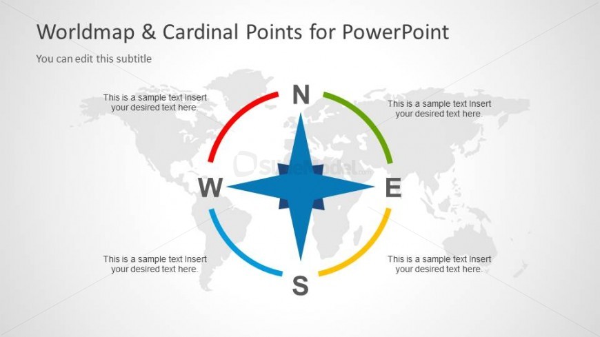 compass cardinal points slide design slidemodel slide compass