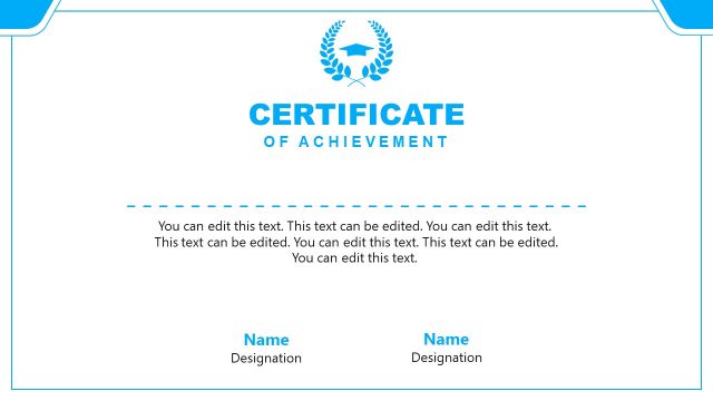 Virtual Graduation Certificate Template