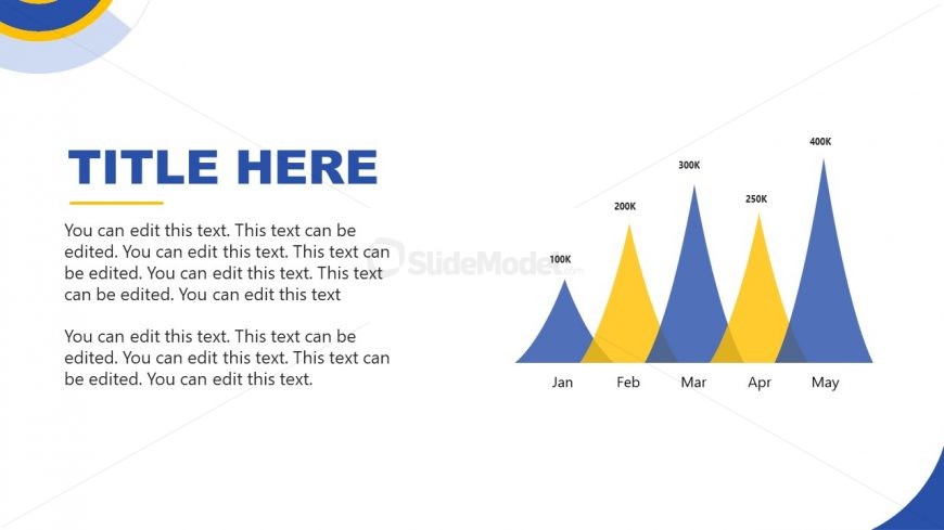 PPT Template Slide Showing Editable Data Chart
