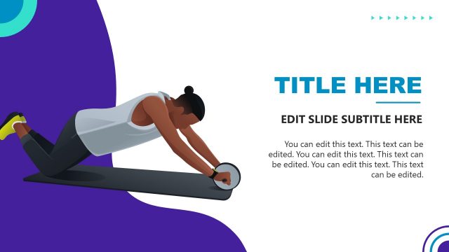 Abs Wheel Exercise PowerPoint Gym Business Template