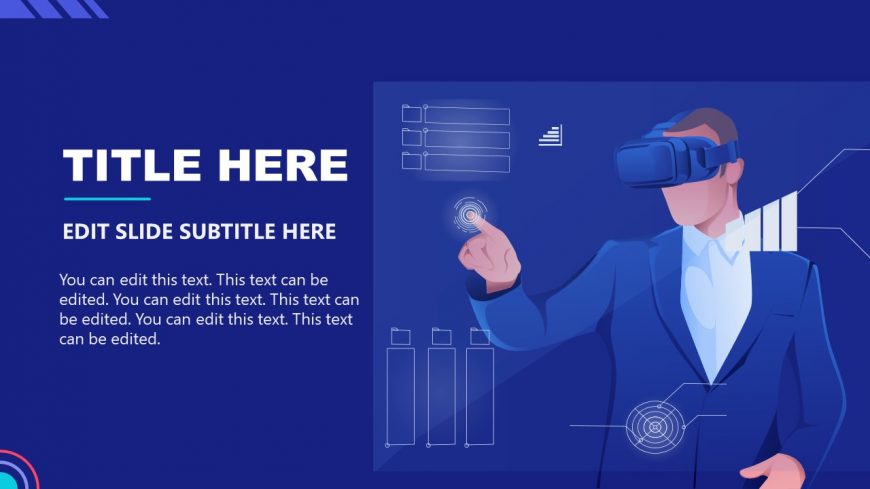PPT Template with Human Vs Virtual Reality