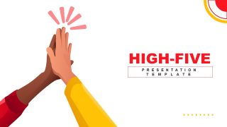 Presentation of Hand High-Fiving in PowerPoint 