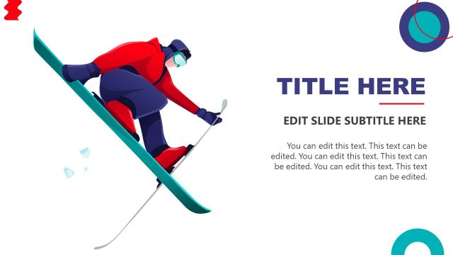Alpine Skiing Sports Event Illustration PowerPoint