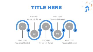 Band Music Template 5 Steps Curved Process 