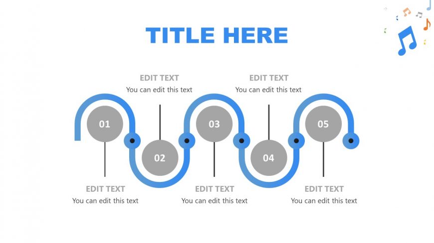 Band Music Template 5 Steps Curved Process