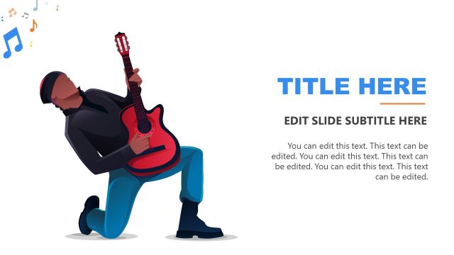 Music Band Lead Guitarist PowerPoint Slide