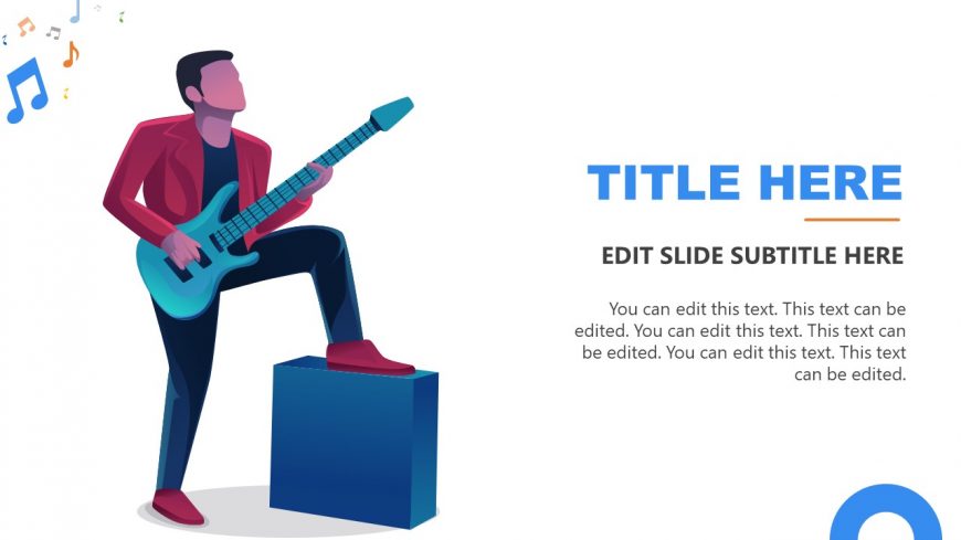 Scene Illustration of Guitarist Male Artist