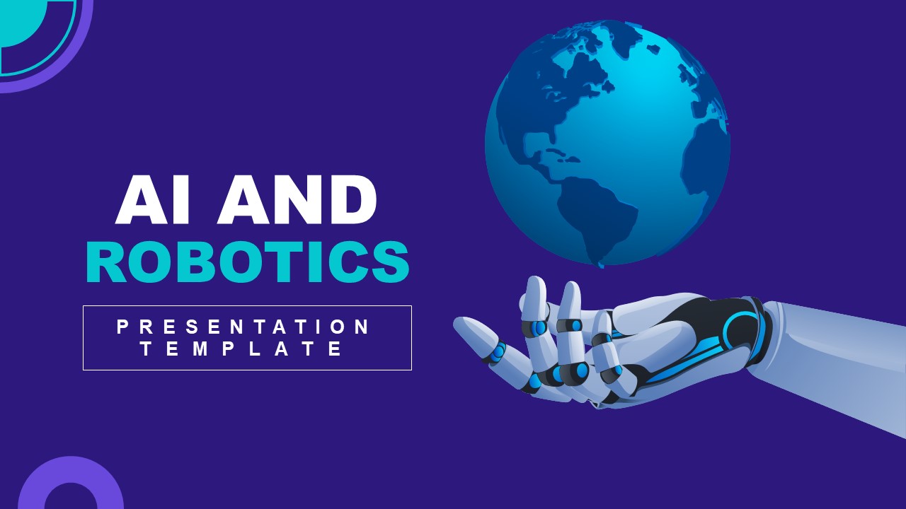 PowerPoint Cover for AI & Robotics Template