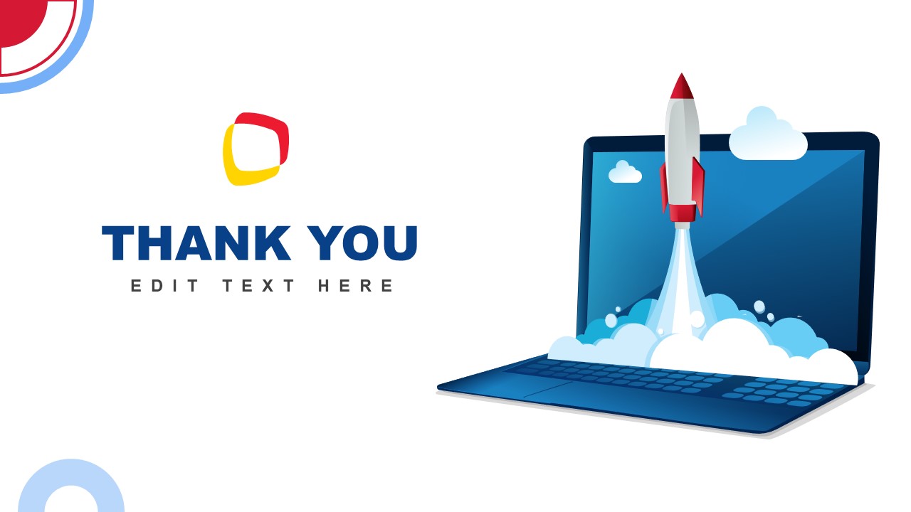 Thank You Slide of Skyrocket PowerPoint Template 
