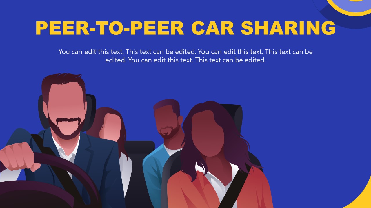 Peer to Peer Car Sharing Slide Template SlideModel