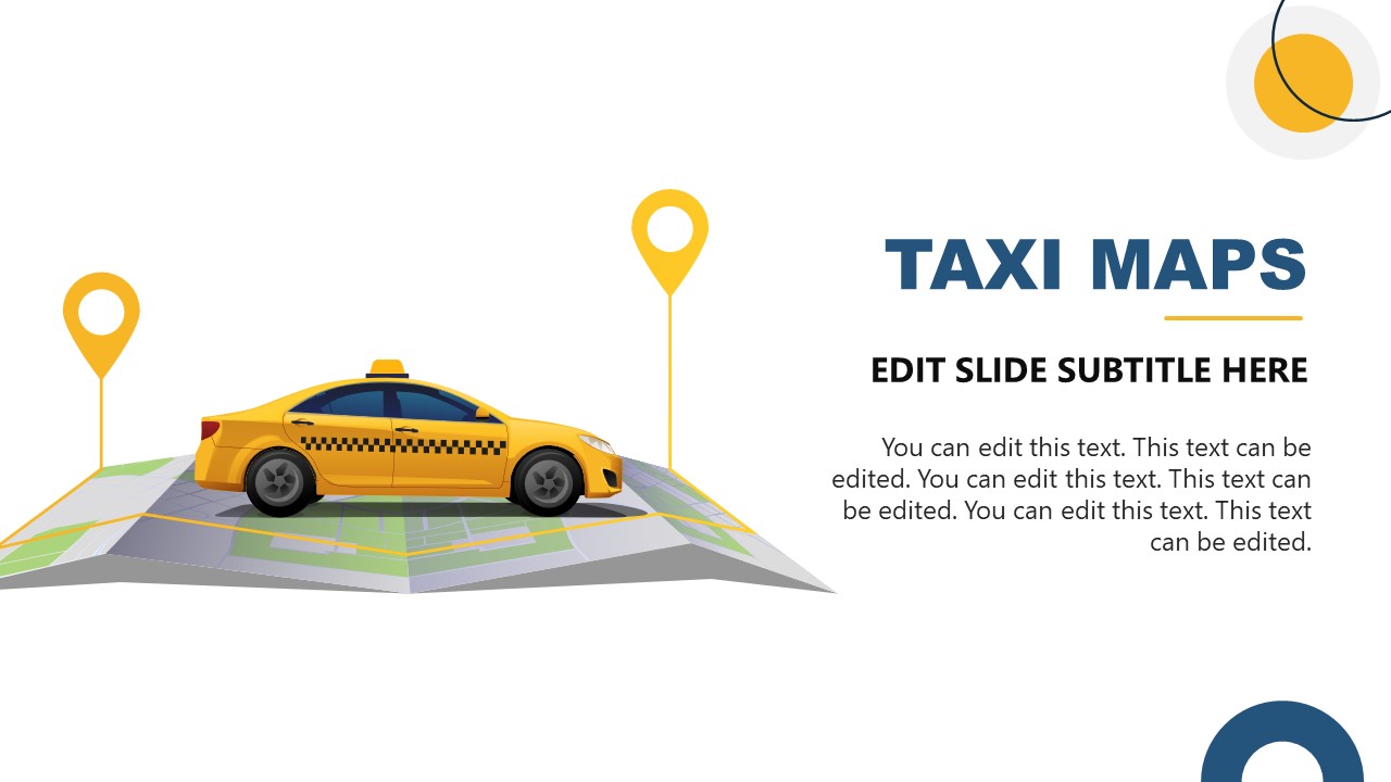 PPT Slide Template for Taxi Maps
