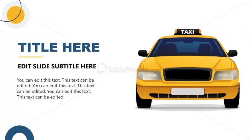 Presentation Slide Template with Car Graphic
