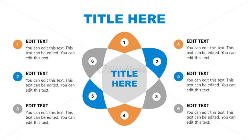 Multistep Editable Process Circular Diagram 