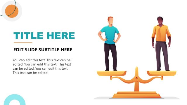 People on Weighing Balance – Equality Slide Layout