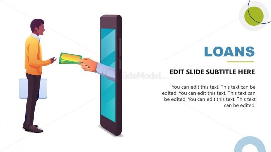 Microfinance PPT Template - Mobile Infographics Loan Slide